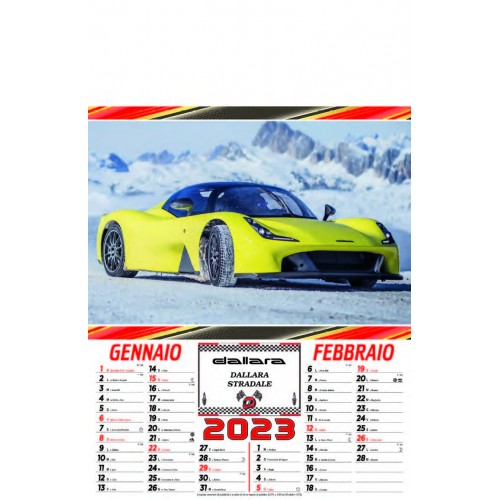 AUTO SPORTIVE - Calendario Illustrato 6 ff - Bimensile - cm 32x49,5