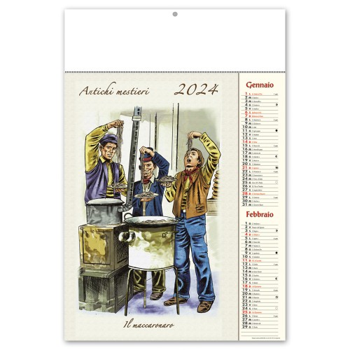 ANTICHI MESTIERI - Calendario Illustrato 6 ff - Bimensile - cm 32x49,5